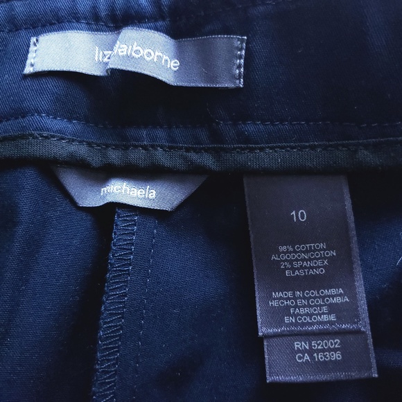 Liz Claiborne Women Pant Cropped Stretch Michaela Size 10 (32x23) - NWT - Picture 6 of 6